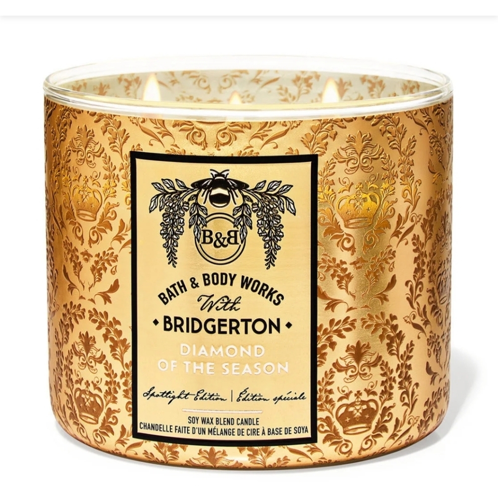 🆕️👑 BBW BRIDGERTON "DIAMOND OF THE SEASON" 3 WICK SCENTED CANDLE 👑